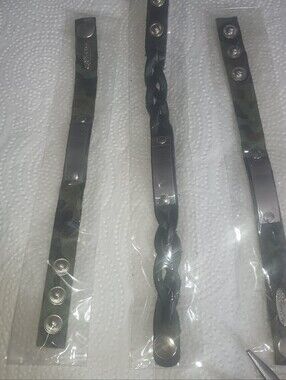 Black Braided Leather Bracelet Set